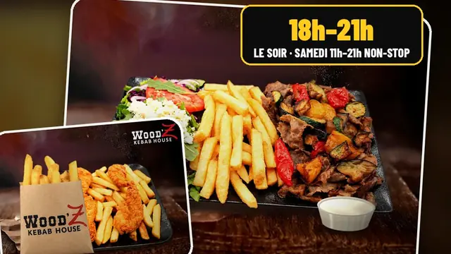 Assiettes et döners d'entrecôte servis en soirée au WoodZ Kebab House de Sélestat