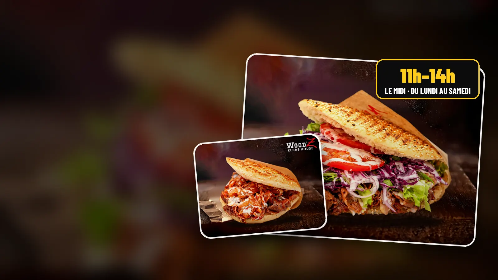 Döner d'entrecôte et box à emporter préparés pour la pause de midi au WoodZ de Houssen Döner d'entrecôte et box à emporter préparés pour la pause de midi au WoodZ de Houssen