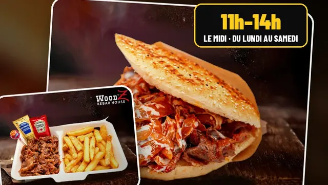 Döner d'entrecôte servi à l'heure du déjeuner au WoodZ Kebab House d'Illkirch-Graffenstaden