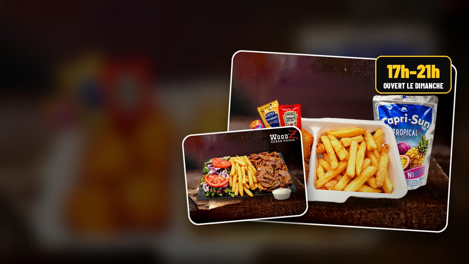 Döner d'entrecôte et Menu Box servis un dimanche soir au WoodZ Kebab House de Houssen Döner d'entrecôte et Menu Box servis un dimanche soir au WoodZ Kebab House de Houssen