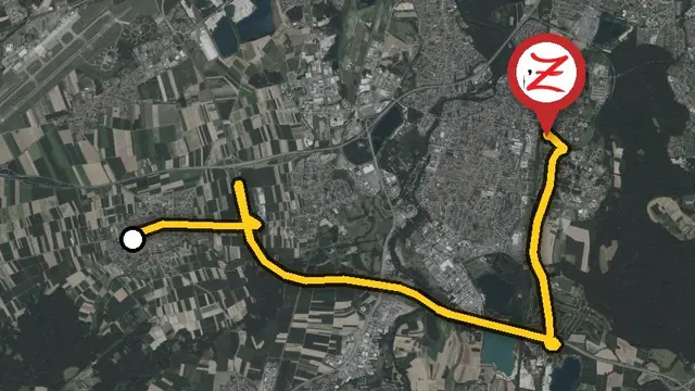 Itinéraire par la voie rapide entre Geispolsheim et le WoodZ Kebab House d'Illkirch-Graffenstaden