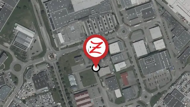 Plan de la zone commerciale Maison Rouge à Sélestat avec le WoodZ Kebab House rue de la Maison Rouge